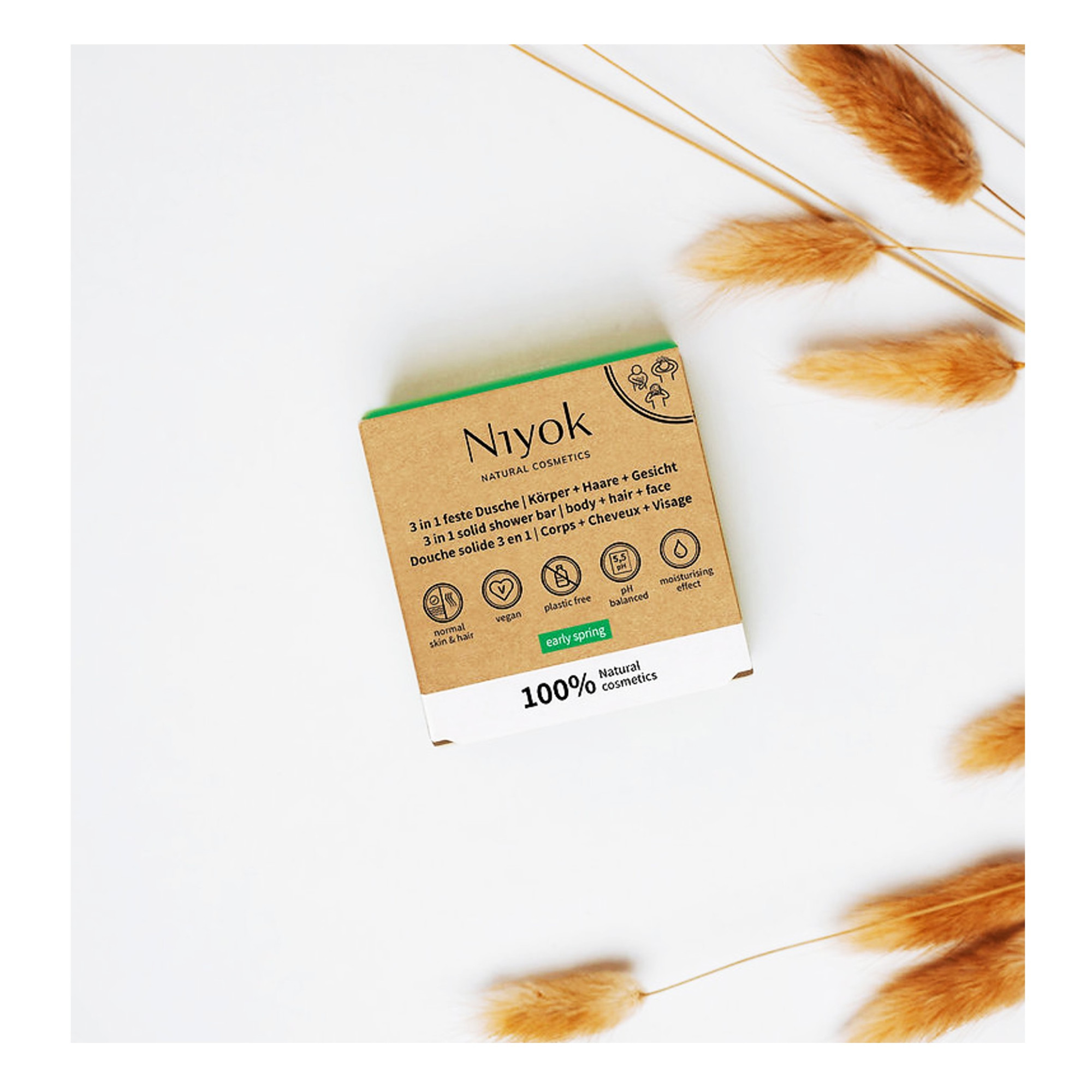 3 In 1 Shower Bar - Body - Hair - Face - Early Spring 80gr