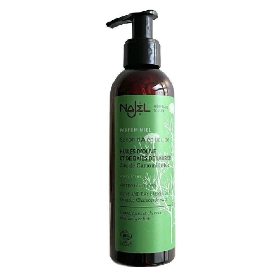 Organic Aleppo Liquid Soap Honey Scent 200 ml