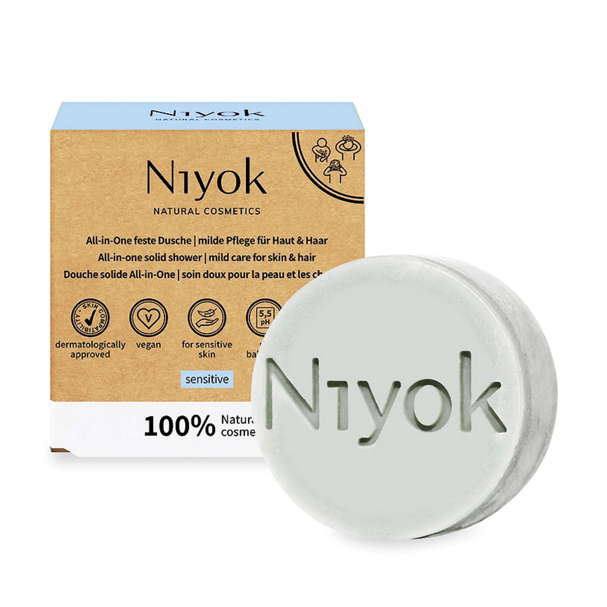 4 in 1 Shower Bar - Sensitive 80gr