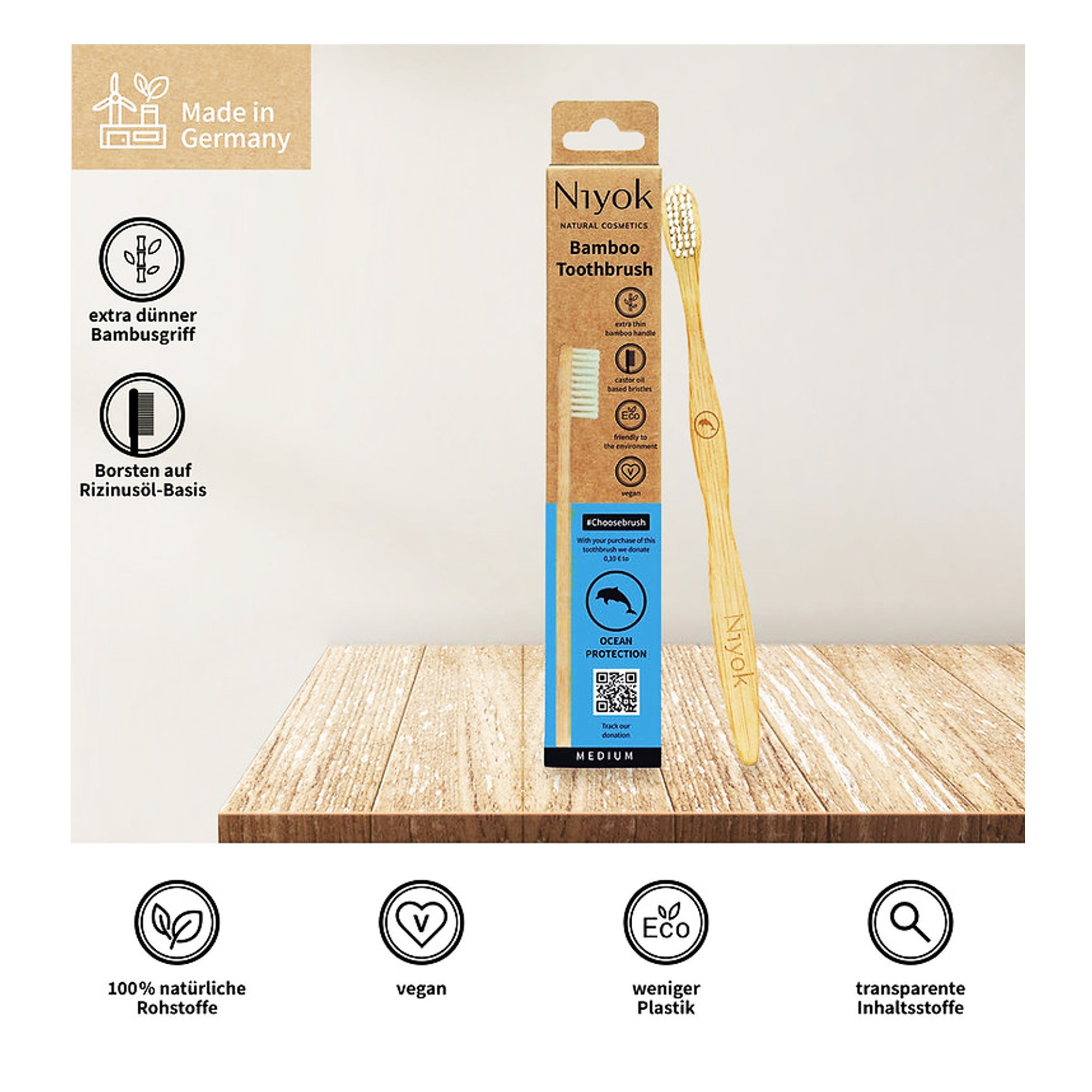 Bamboo Toothbrush - Ocean Protection 59gr