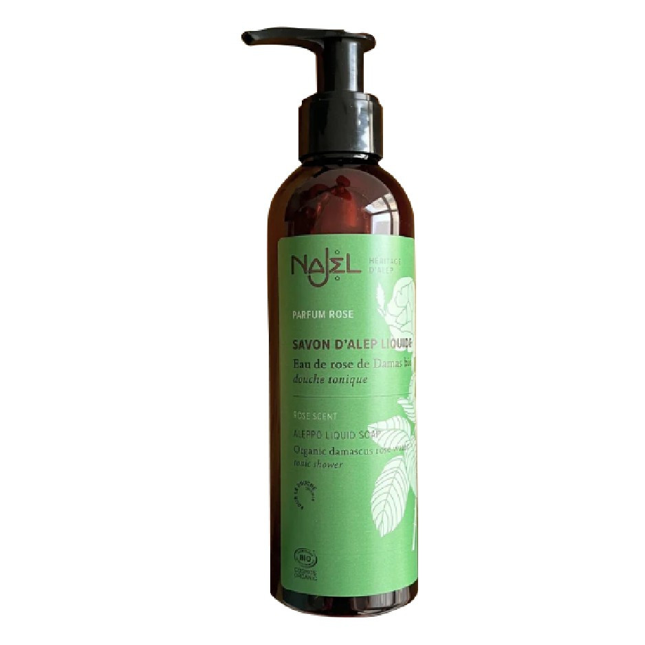 Organic Aleppo Liquid Soap Damascus Rose Water 200 ml