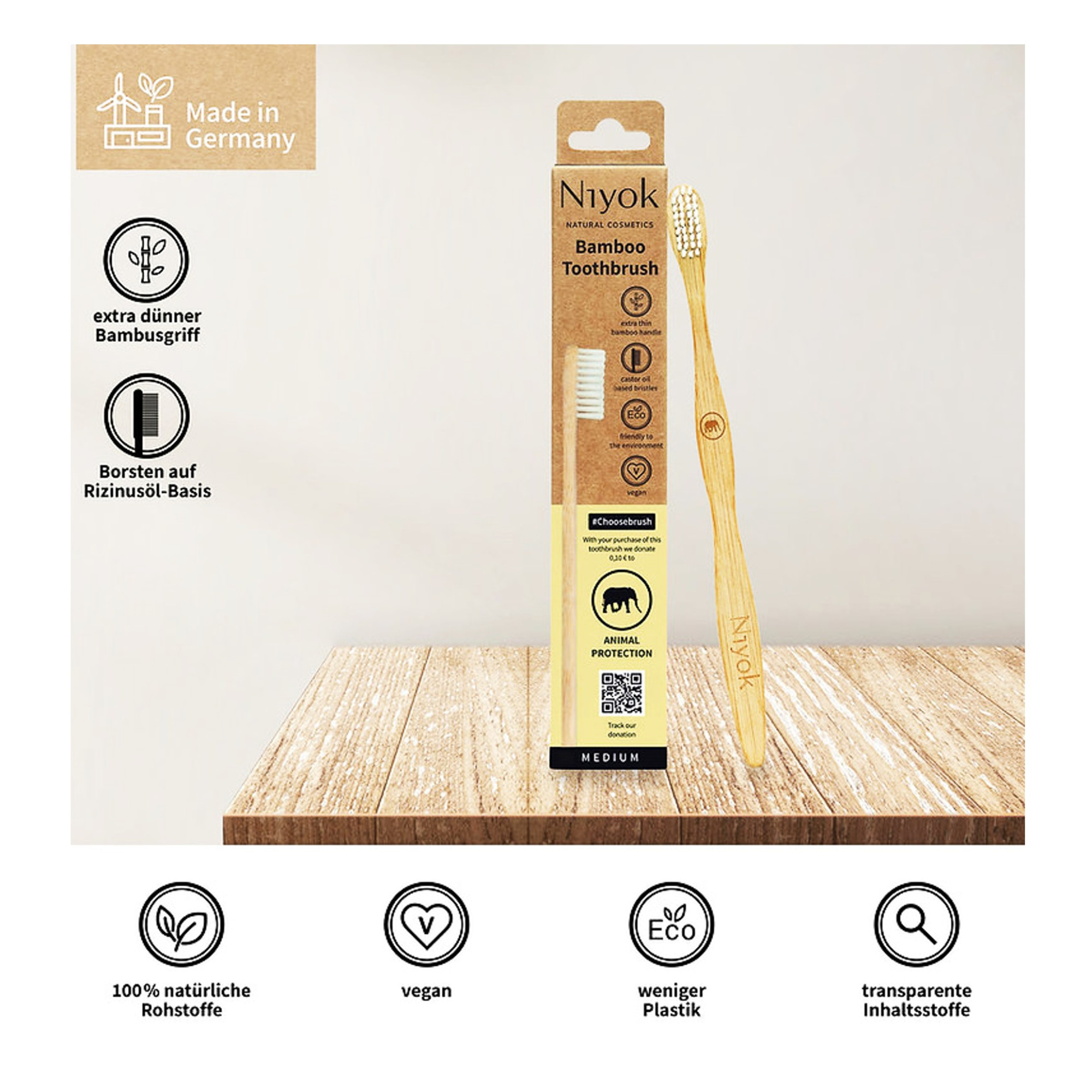 Bamboo Toothbrush - Animal Protection 59gr