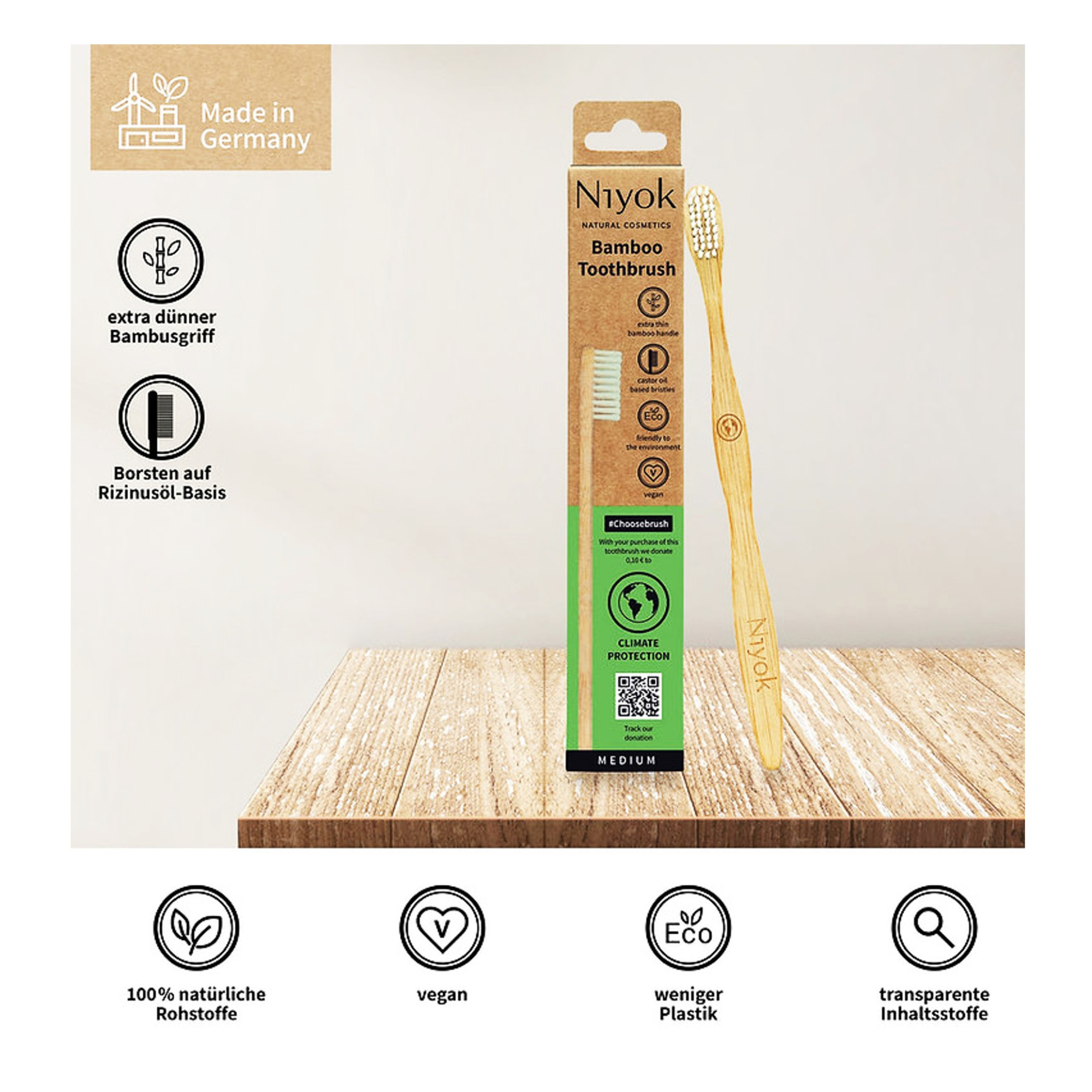 Bamboo Toothbrush - Climate Protection 59gr