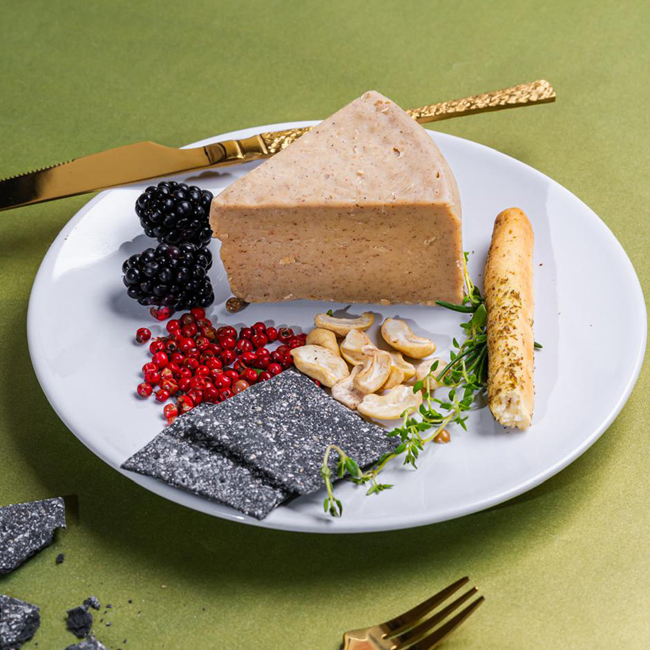 Vegan Aged Pink Peppercorn Cheese ~140g(Hand Cut)– Pack of 2