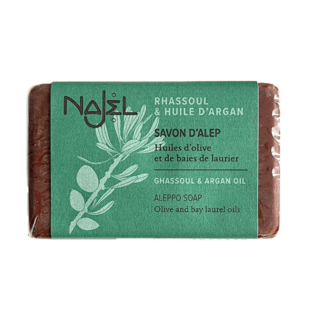 Natural Aleppo Soap Ghassoul &amp; Argan Oil 100 g