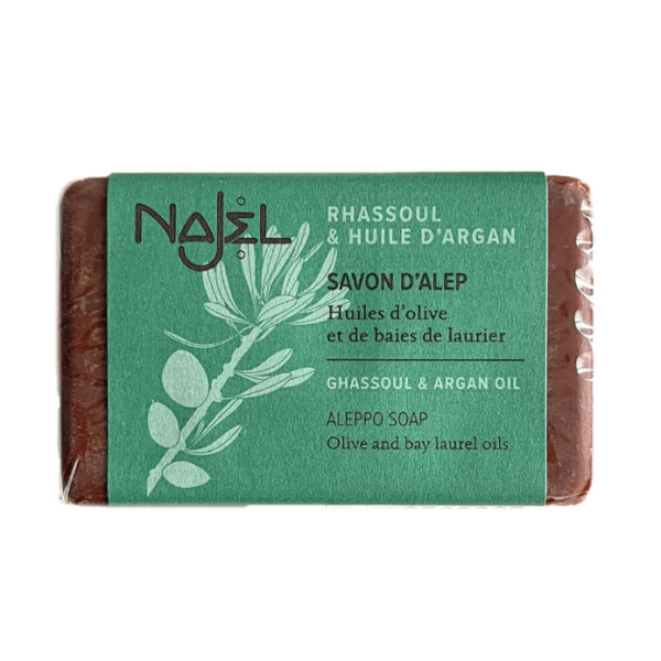 Image of Natural Aleppo Soap Ghassoul &amp; Argan Oil 100 g