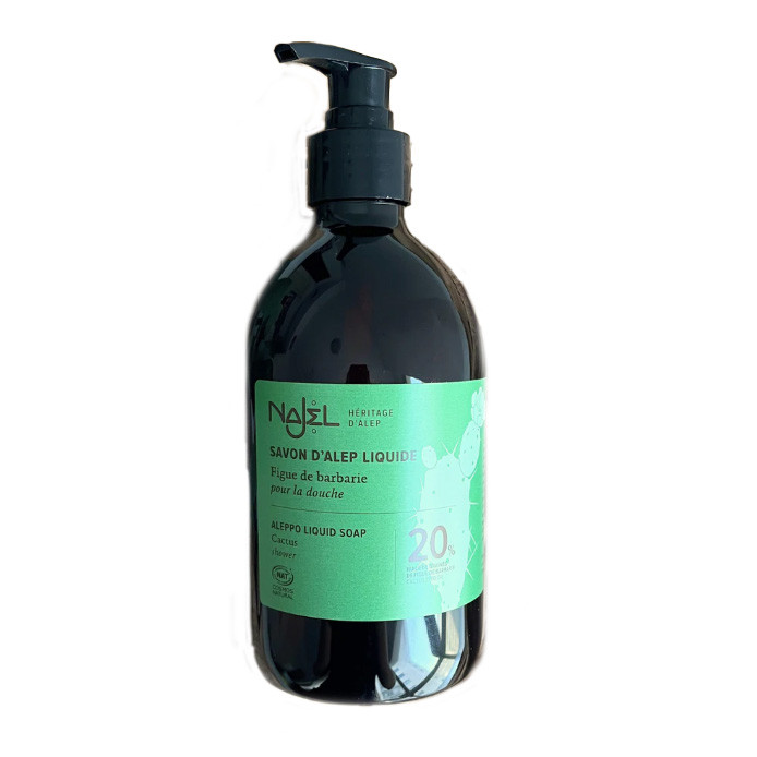 Organic Aleppo Liquid Soap Cactus Seeds Oil 20% 500 ml
