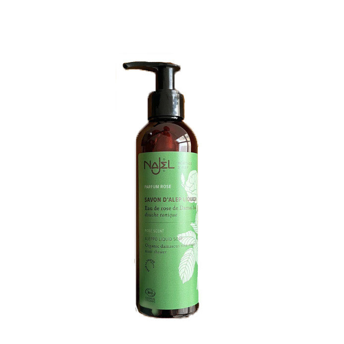 Organic Aleppo Liquid Soap Damascus Rose Water 200 ml