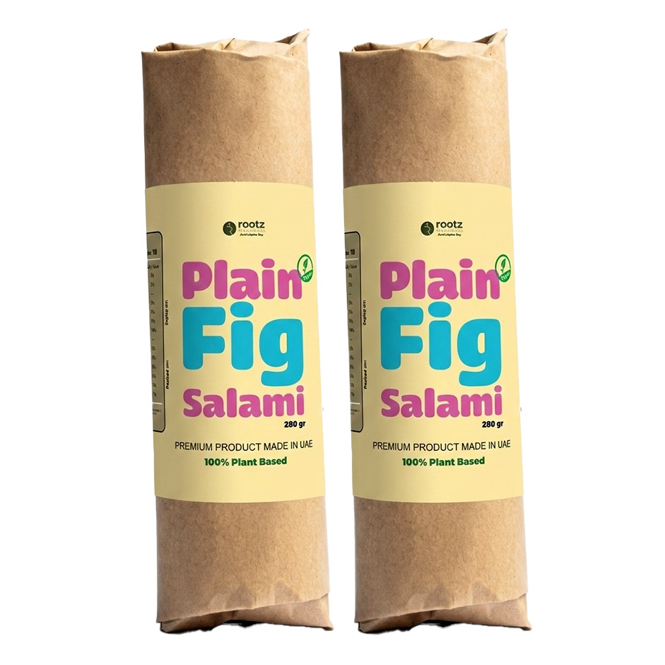Vegan Fig Salami – Plain ~280gr– Pack of 2