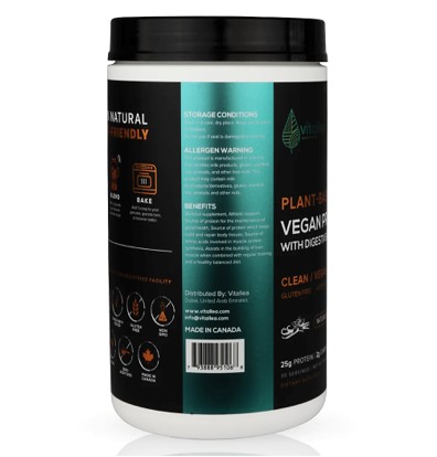 Vitallea Plant-Based Organic Vegan Protein Blend - 30 Servings