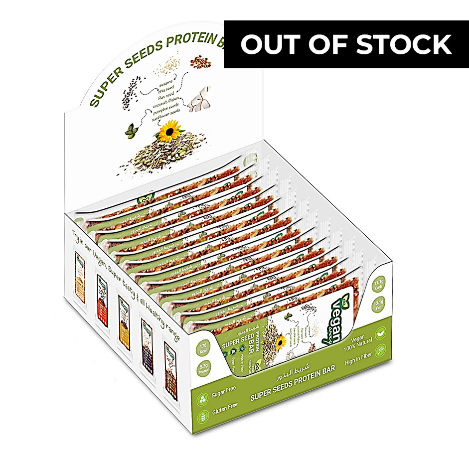 Protein Super Seed Bar Dispensers by Rootz Organics - 480Gm - Pack of 12