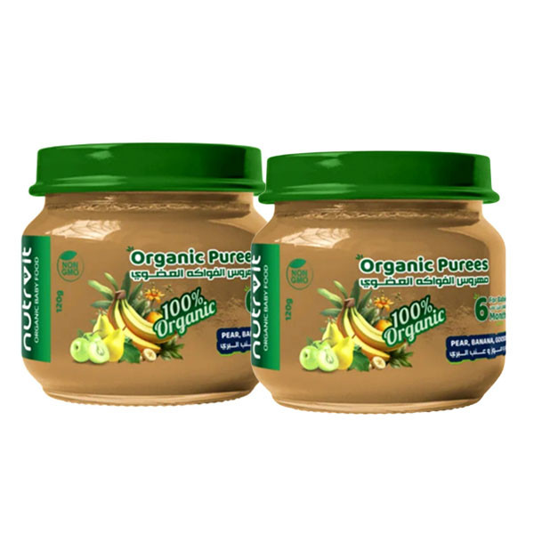 Image of Organic Pear, Banana, Gooseberry  Puree, 120gm - Pack of 2