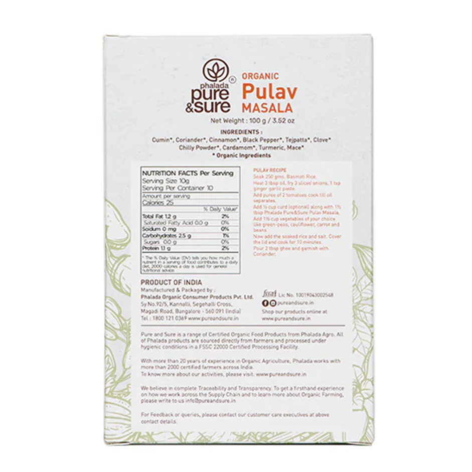 PURE&SURE - Organic Pulav Masala 100g