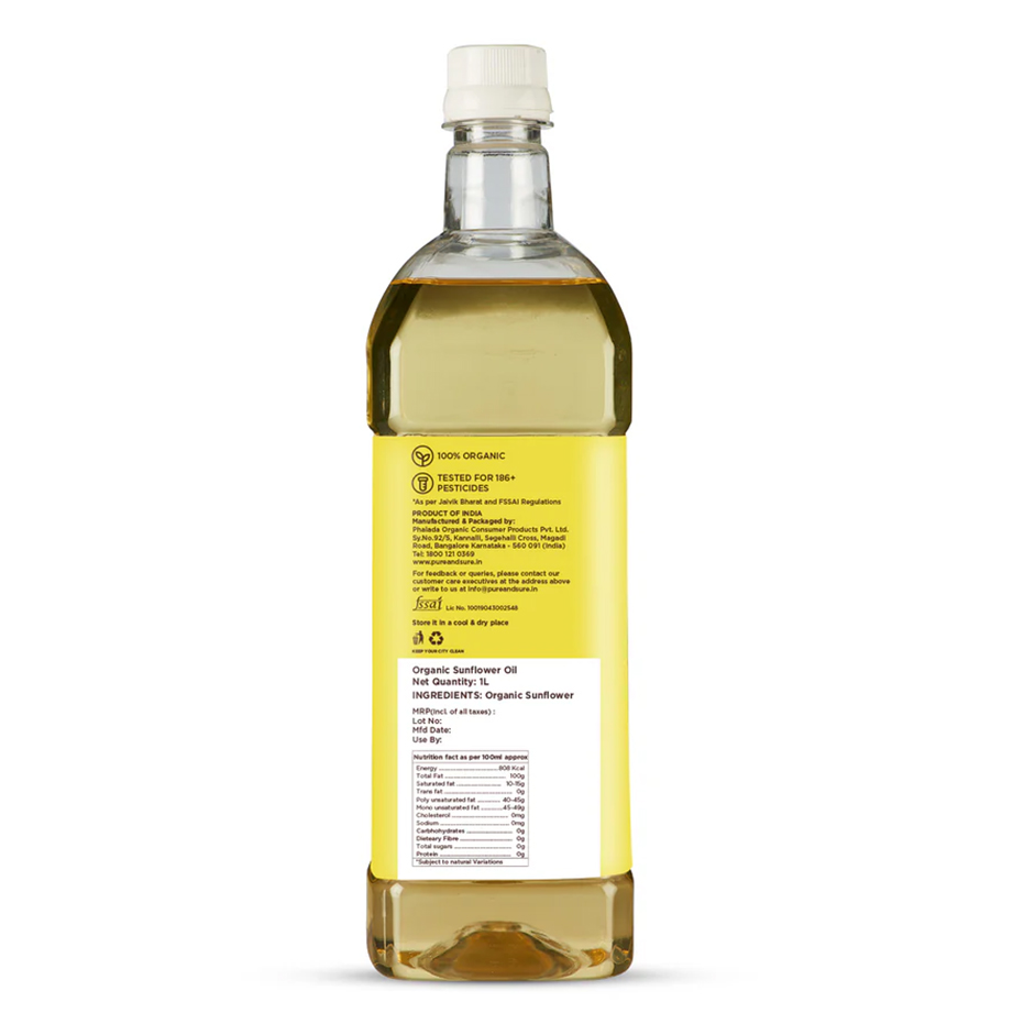 PURE&SURE - Organic Sunflower Oil 1 L