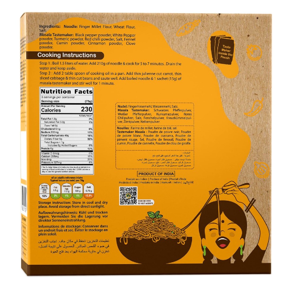 Finger Millet Noodle - Ragi -210 g