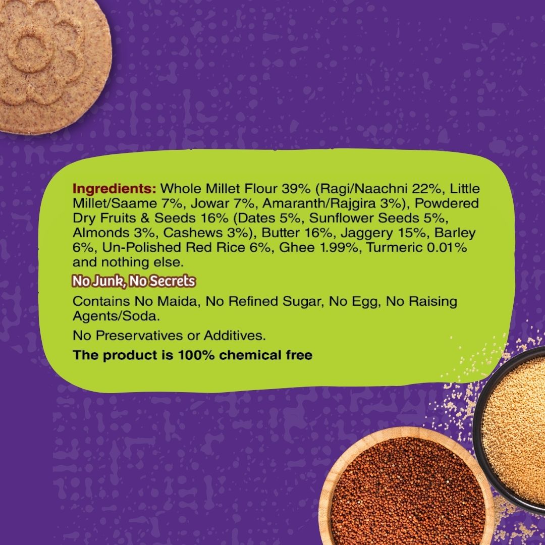 Early Foods--Ragi & Amaranth Jaggery Cookies 130g