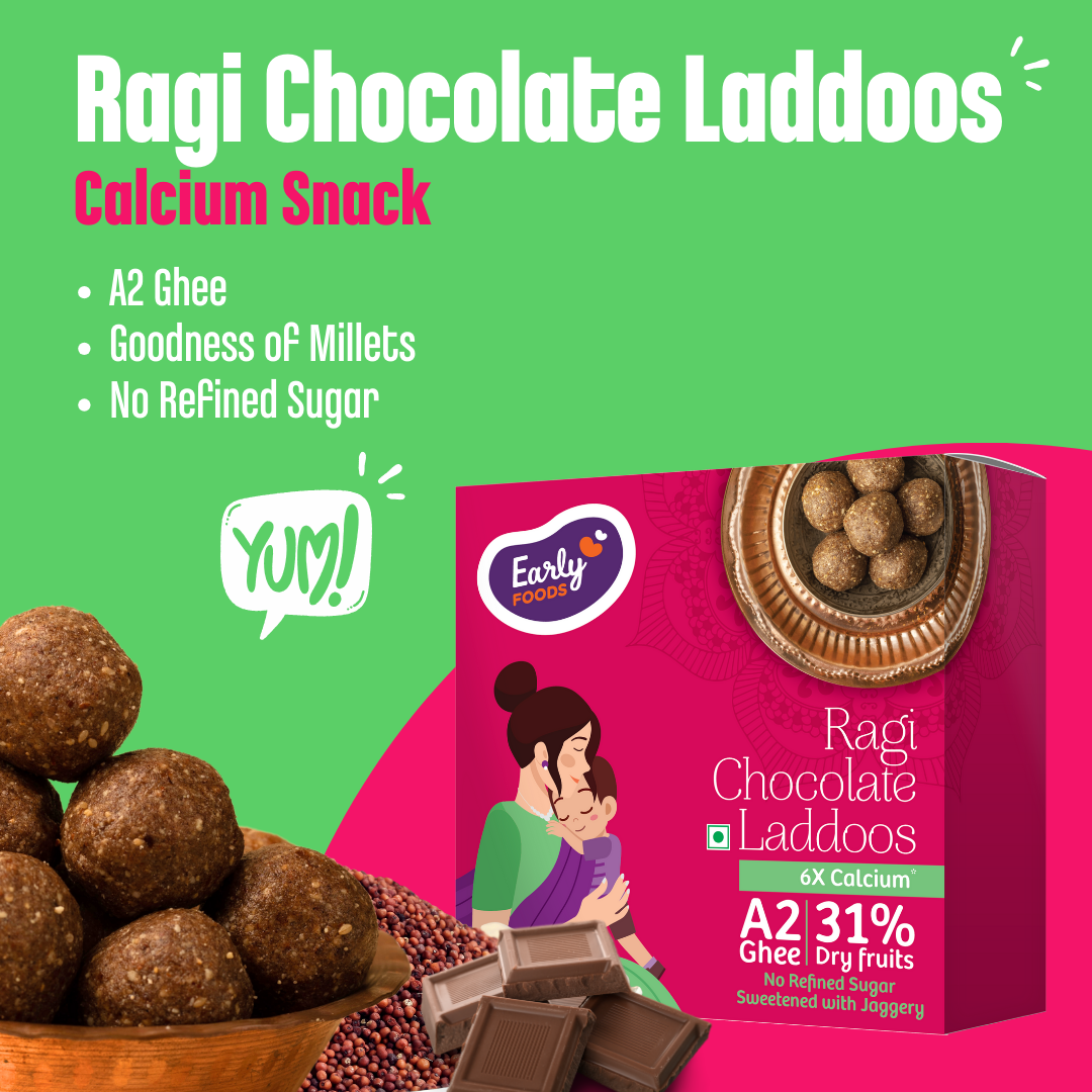 Early Foods -Ragi Chocolate Ghee Laddoos
