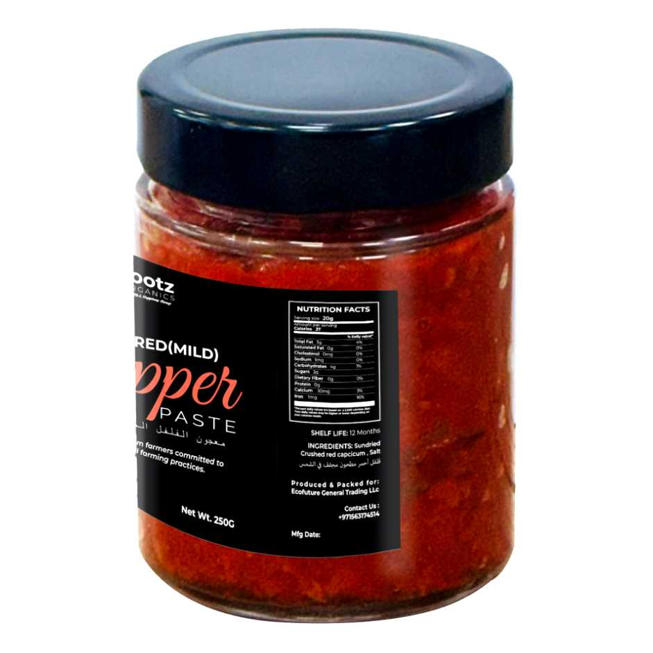 Premium Mild Red Pepper Paste 250g – Sweet Sundried Capsicum Paste for Dips, Sauces & Cooking
