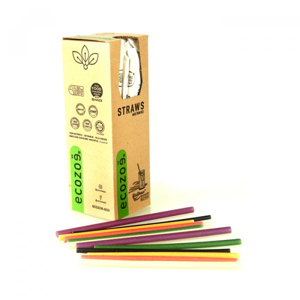 Image of RICE STRAWS - JUICE - BLACK- individually wrapped - 100 PCS