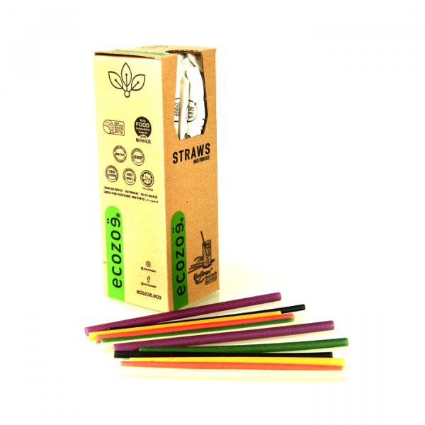 Image of RICE STRAWS - JUICE -MIX- individually wrapped - 100 PCS
