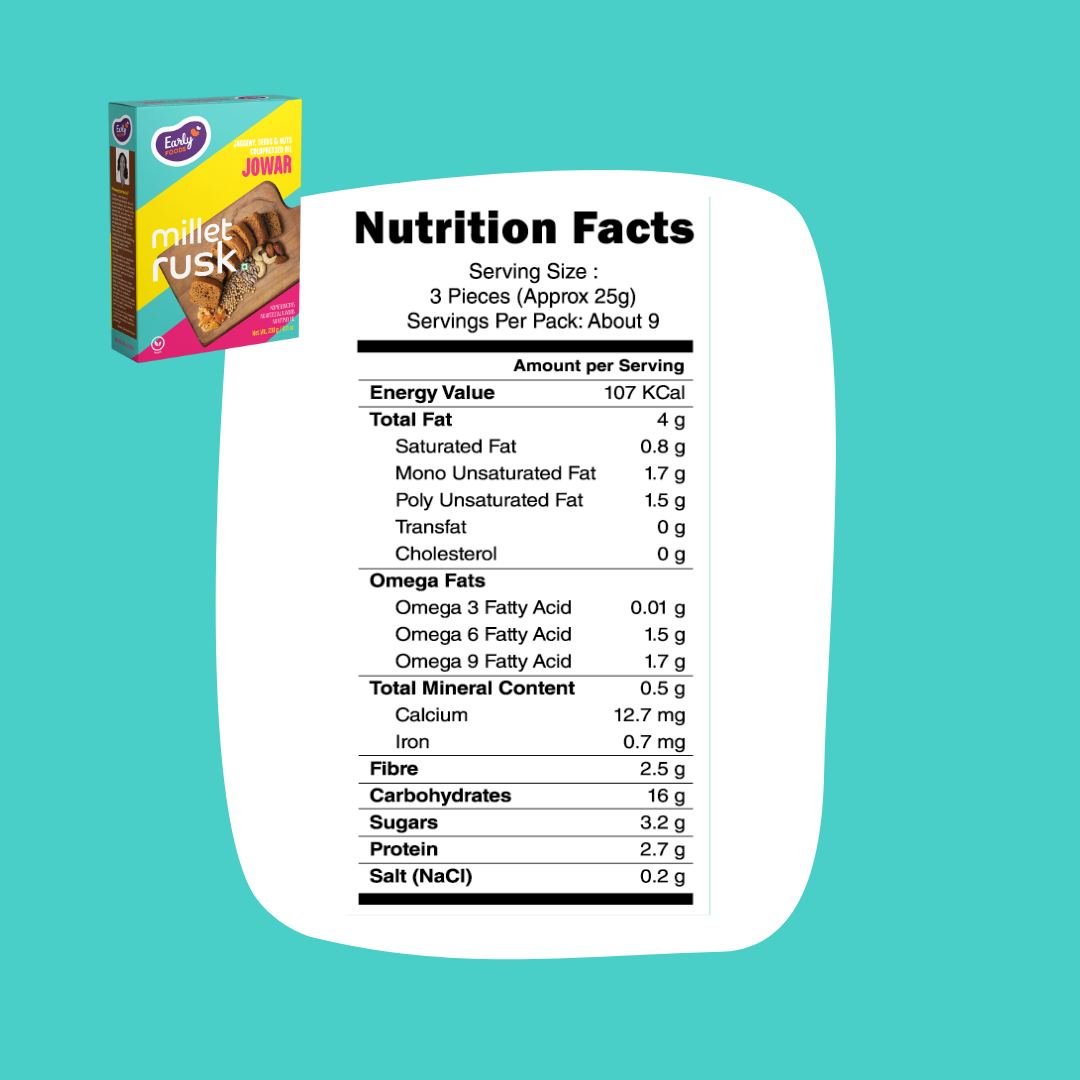 Early Foods-Jowar Millet Rusk 270g