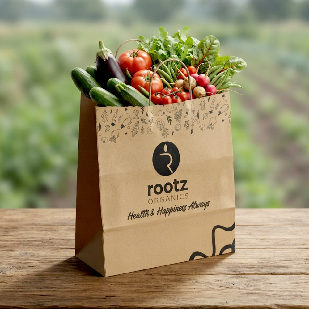 Rootz Organics Fresh Mixed Vegetable Bag | Premium Farm Fresh Assorted Vegetables | Daily Cooking Essentials | UAE