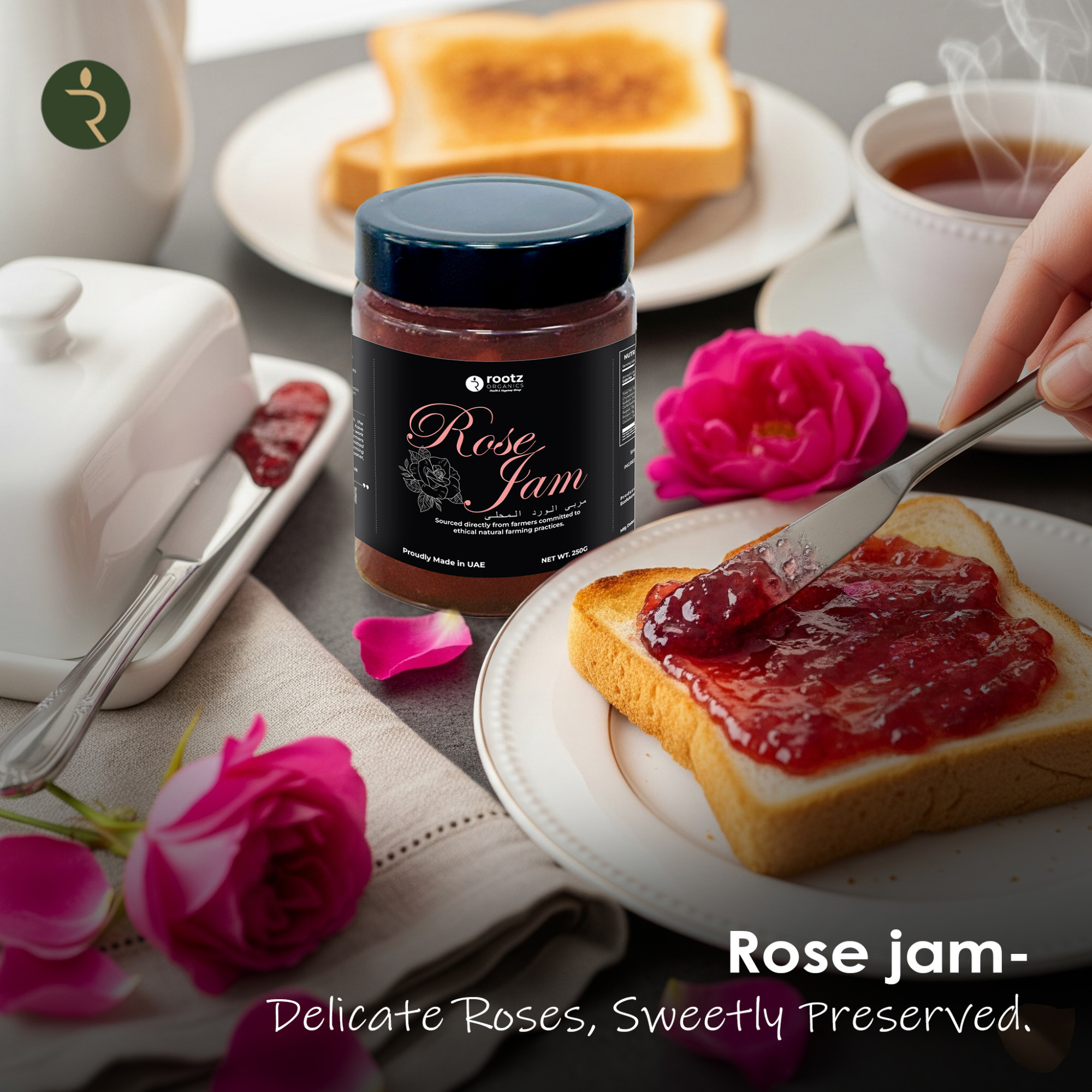 Premium Rose Jam 250g – Authentic Middle Eastern Floral Spread