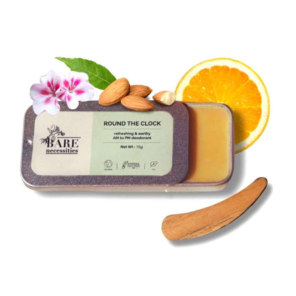 Round The Clock Deodorant [Earth Friendly, Plant-based, Plastic-free]/Without Wooden Applicator