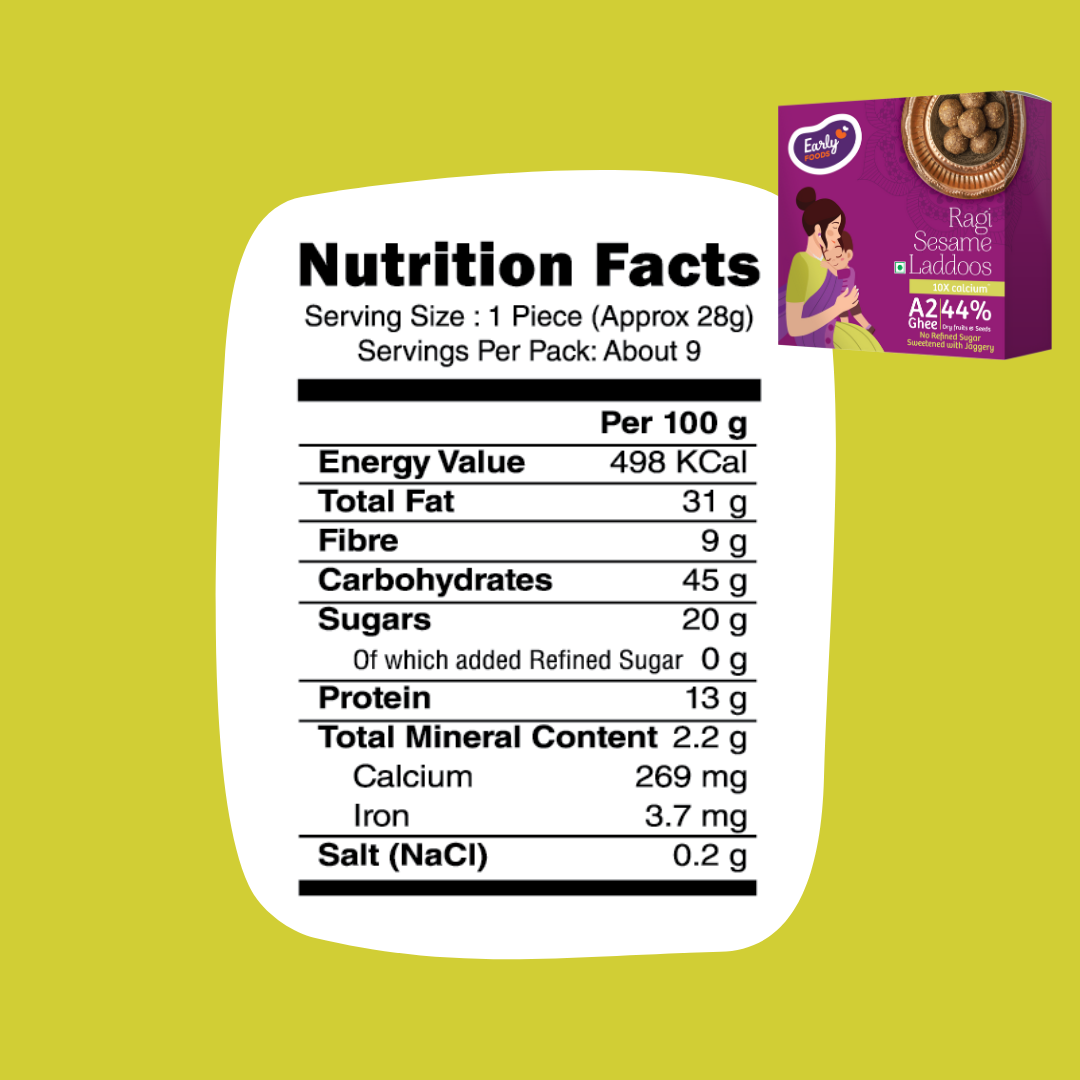 Early Foods -Ragi Sesame Ghee Laddoos