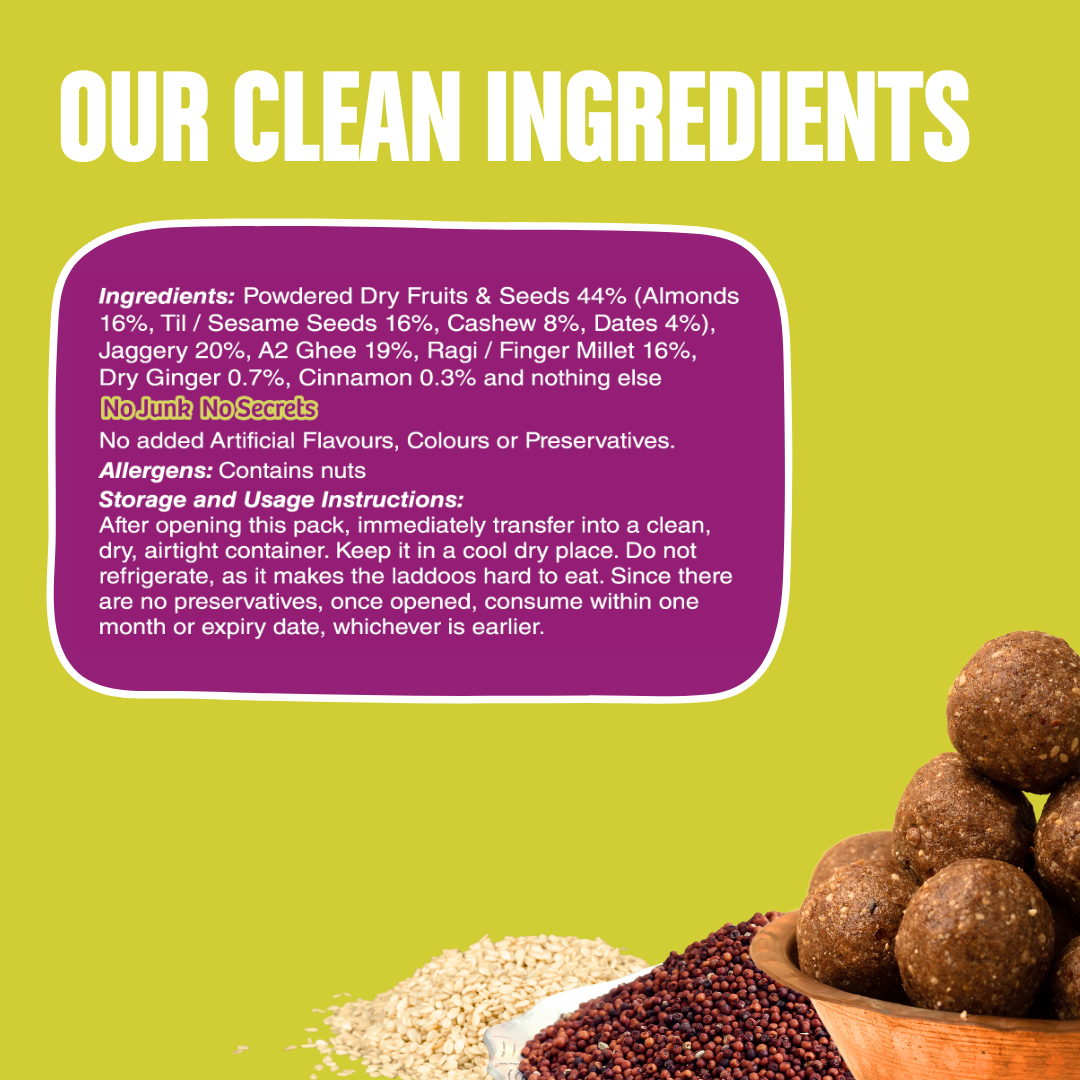 Early Foods -Ragi Sesame Ghee Laddoos