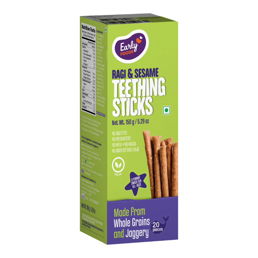 Early Foods-Ragi & Sesame Jaggery Teething Sticks 150g