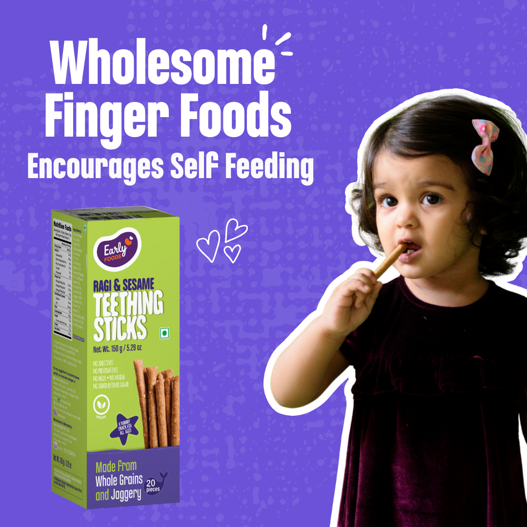 Early Foods-(Pack of 2)Ragi & Sesame Teething Sticks 150g
