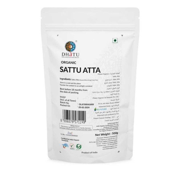 Image of Organic Sattu Atta/ Fried Gram flour- 500gm