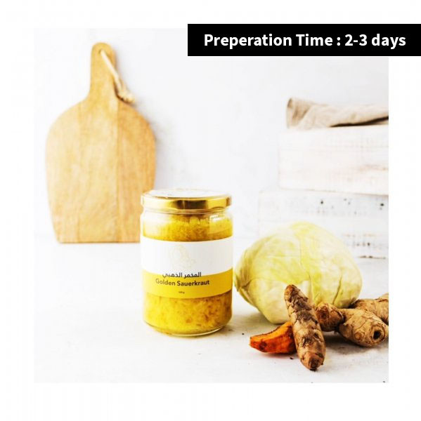 Golden Sauerkraut - 250gm by Rootz Organics by Rootz Organics