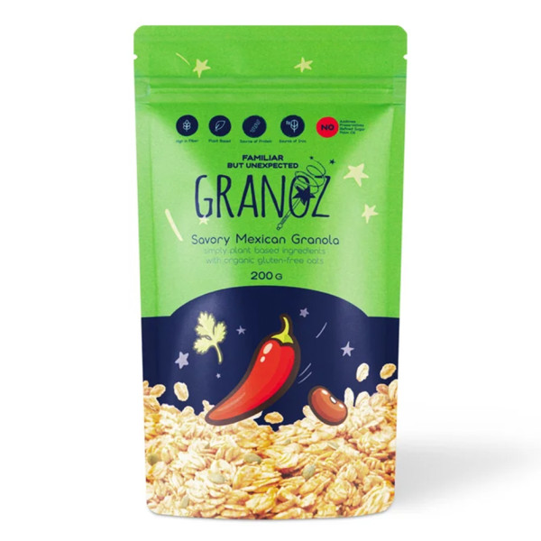 Image of GRANOZ Savory Mexican Granola with Fava Beans &amp; Pumpkin Seeds 200g | Rootz Organics