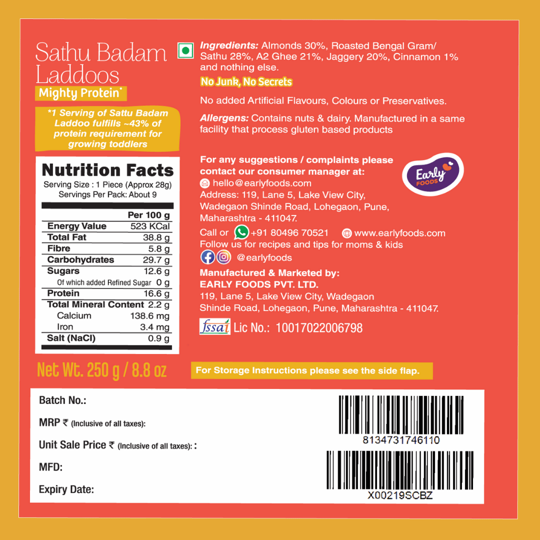 Early Foods -Sathu Badam Laddoos