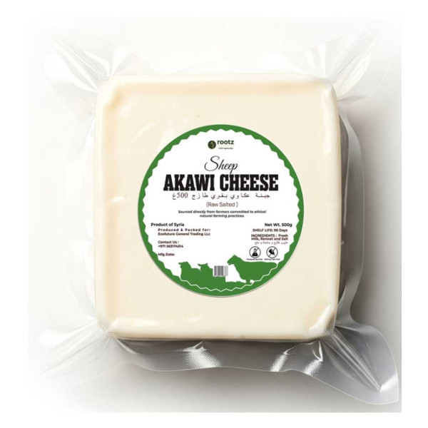 Image of Premium Raw Salted Sheep Akawi Cheese – 500g | Traditional Arabic White Cheese