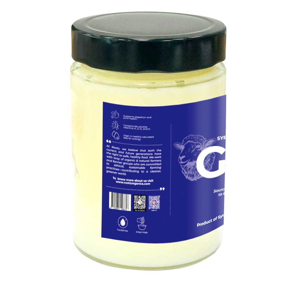 Pure Syrian Sheep Ghee 1L – Traditional Clarified Ghee for Cooking & Wellness