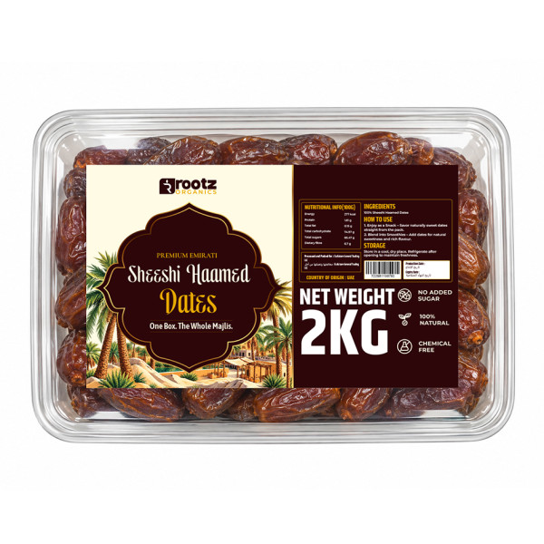 Image of Premium Sheeshi Haamed Dates 2Kg – Firm &amp; Naturally Sweet Dates from UAE