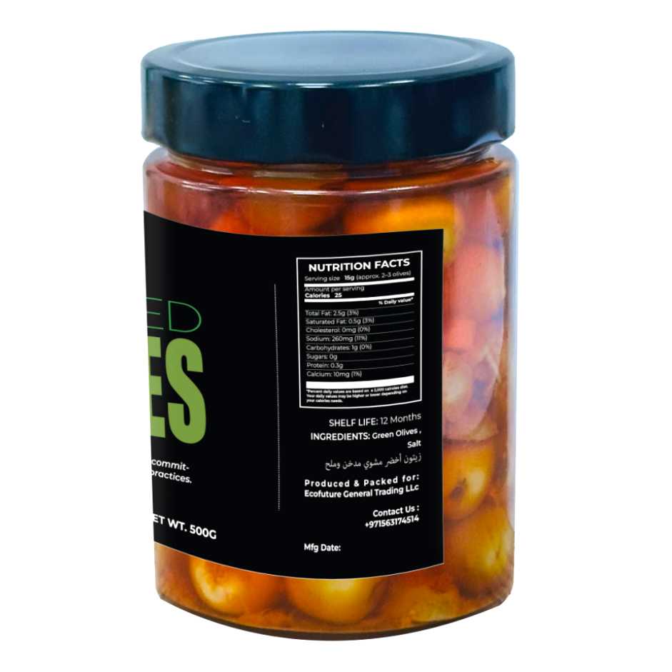 Mediterranean Sliced Olive Salad – 500g | With Lemon, Carrot & Red Pepper | Cold-Pressed Oil