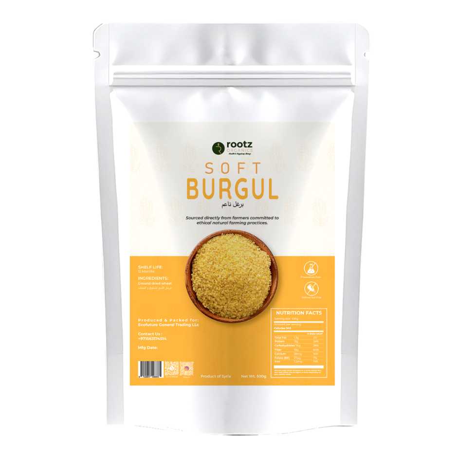 Premium Soft Burgul Wheat 500g – Fine Cracked Wheat for Tabbouleh, Kibbeh & Healthy Cooking