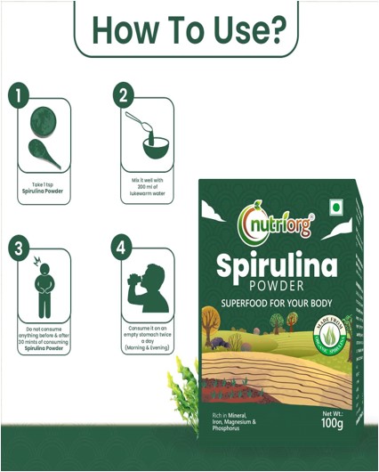 Nutriorg Spirulina Powder 100g