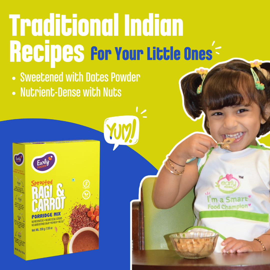 Early Foods-Sprouted Ragi Carrot Porridge Mix 200gm