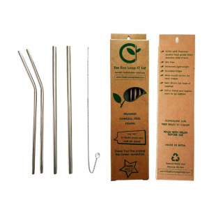 Image of Stainless Steel Straws (Pack of 4pcs)  by Rootz Organics