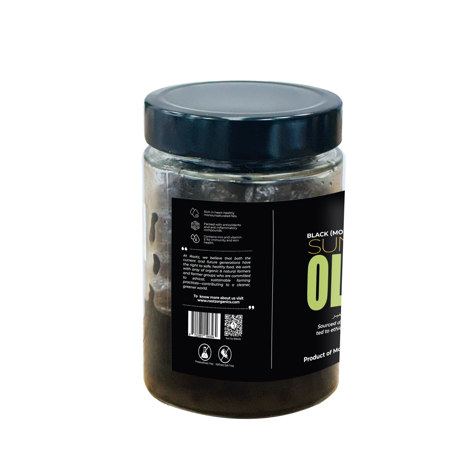 Sundried Moroccan Black Olives – 500g | Naturally Cured with Salt | Authentic Mediterranean Taste