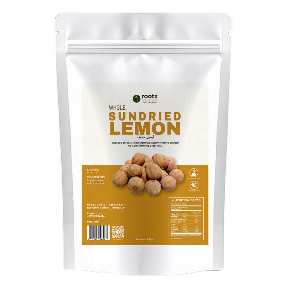 Premium Sundried Lemon (Loomi / Black Lime) 250g – Whole Dried Lemons for Rice, Soups & Middle Eastern Cooking