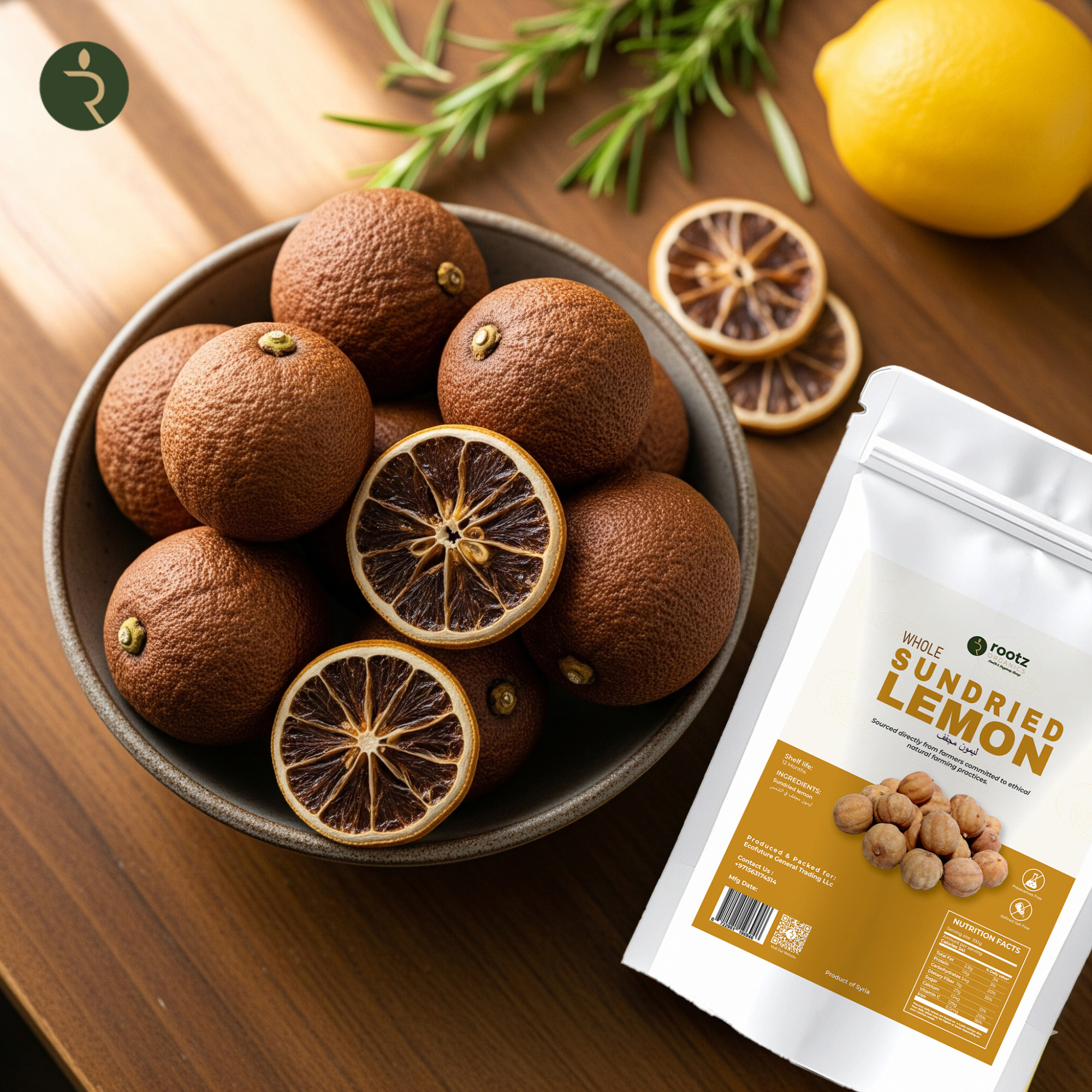 Premium Sundried Lemon (Loomi / Black Lime) 250g – Whole Dried Lemons for Rice, Soups & Middle Eastern Cooking