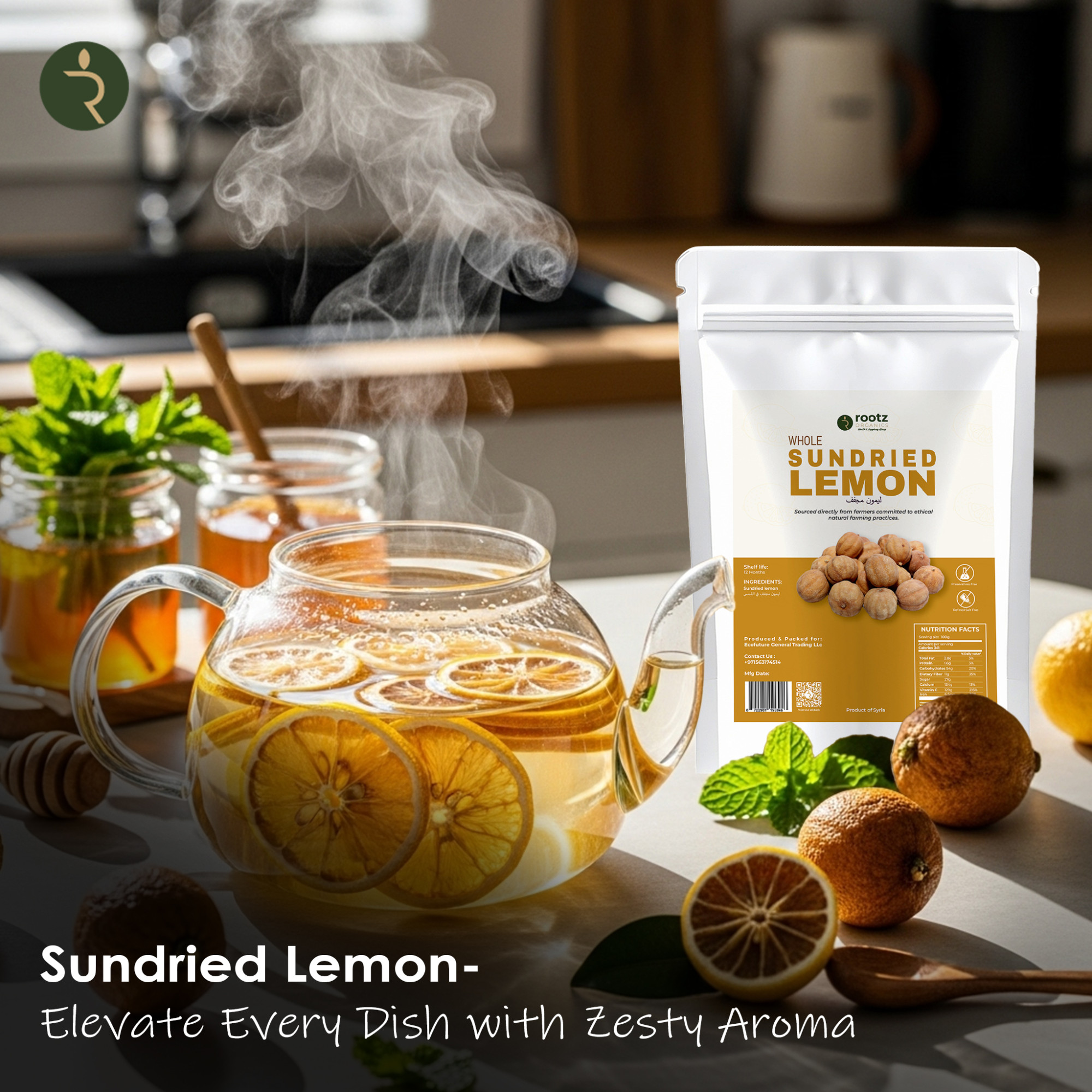 Premium Sundried Lemon (Loomi / Black Lime) 250g – Whole Dried Lemons for Rice, Soups & Middle Eastern Cooking