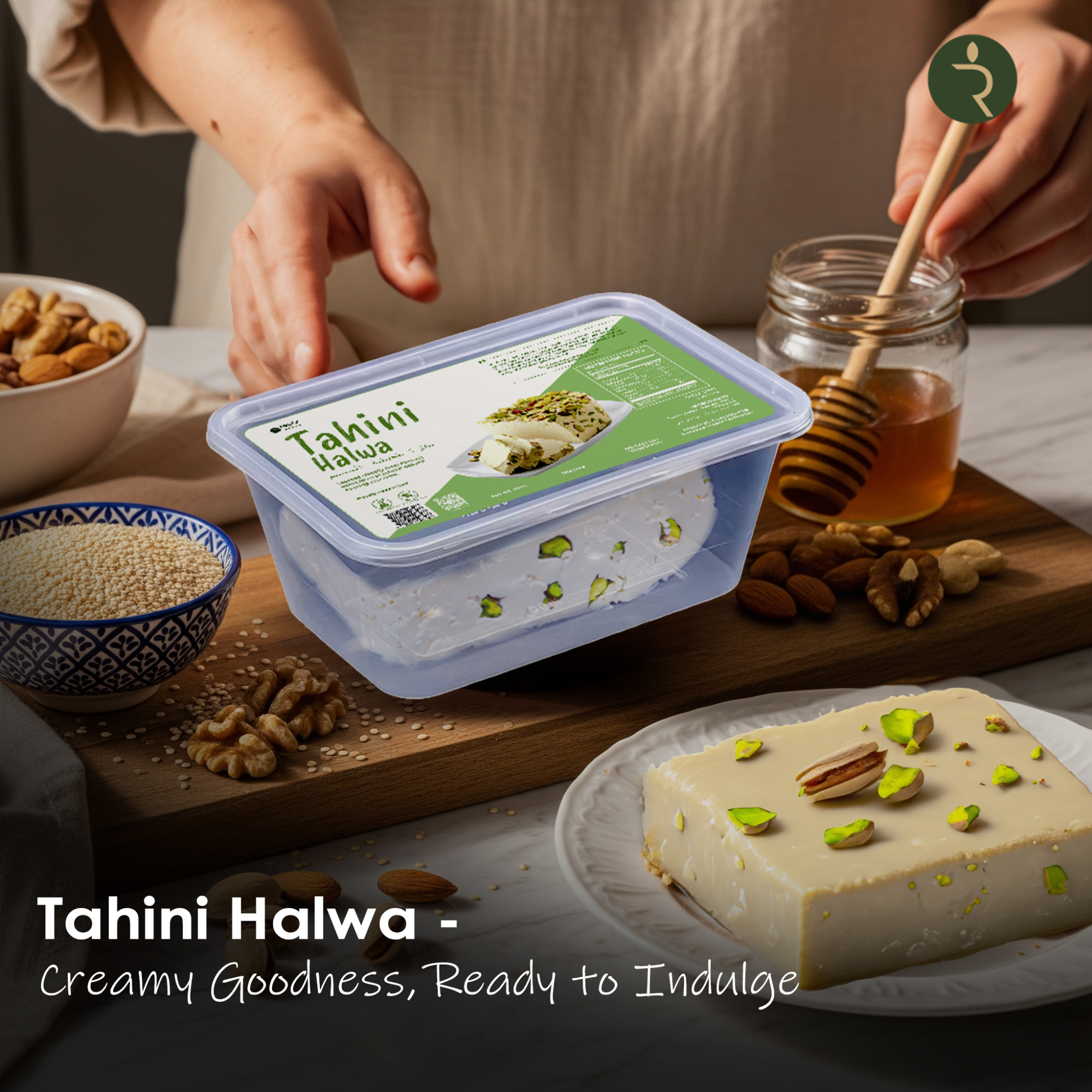 Premium Pistachio Tahini Halwa 500g – Locally Made, Rich & Creamy Delight