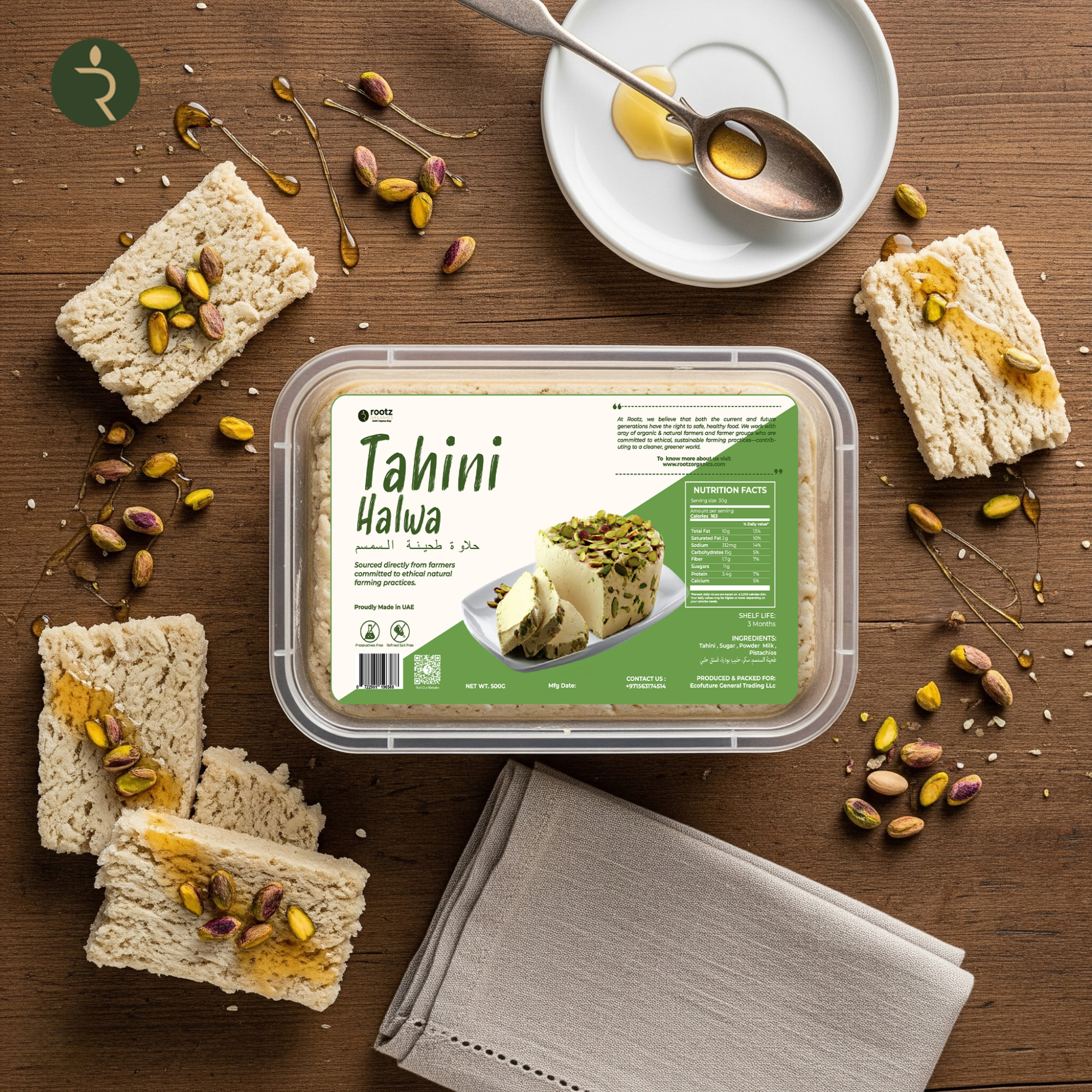 Premium Pistachio Tahini Halwa 500g – Locally Made, Rich & Creamy Delight